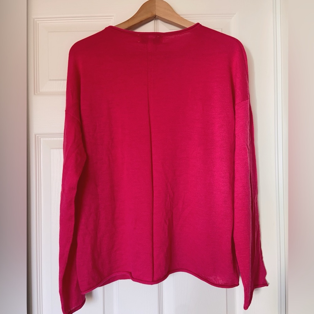 NWT La Ligne Featherweight Roll Neck Cashmere Sweater Ruby S - Picture 3 of 6